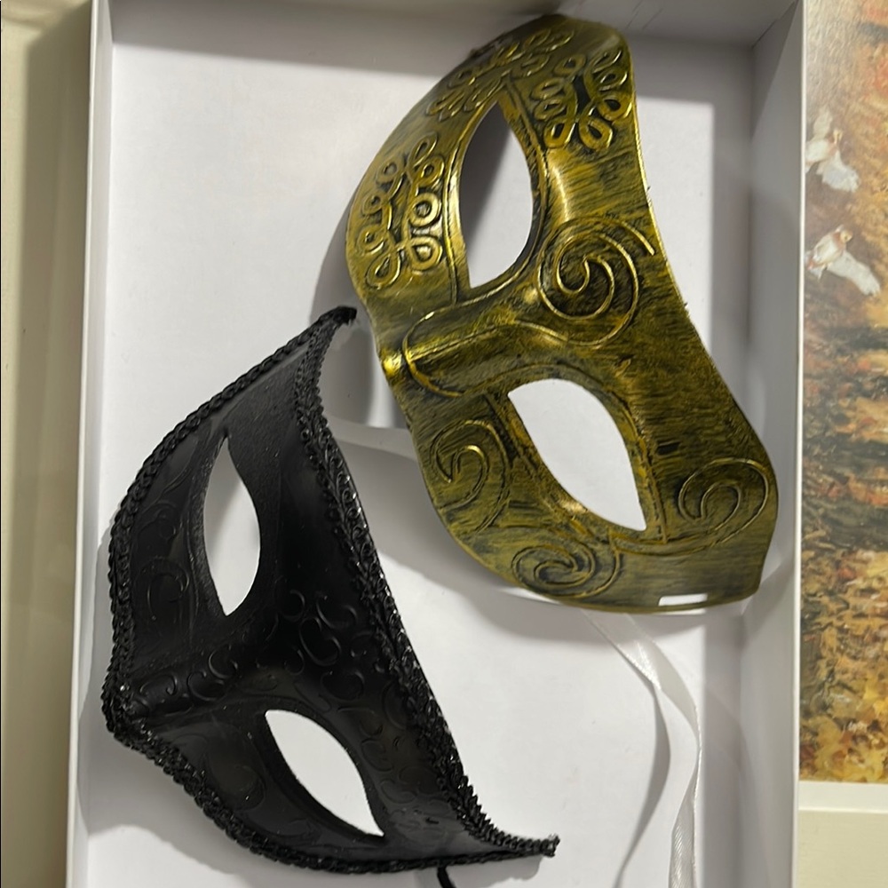 Gold and Black Masquerade Masks